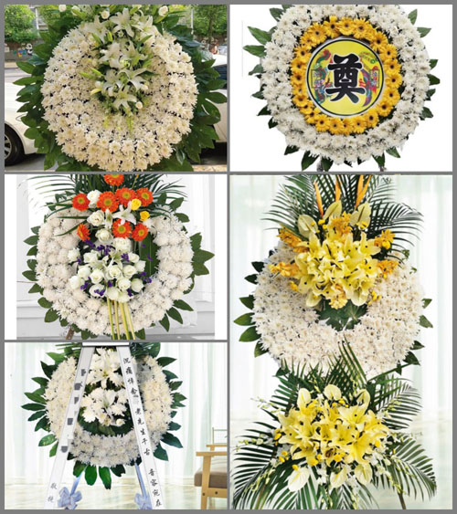 福建龙岩武平县中山镇城中村花圈速递